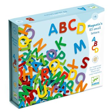  Mágneses betűkészlet - Színes nagybetűk - 83 small letters
