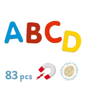   Mágneses betűkészlet - Színes nagybetűk - 83 small letters