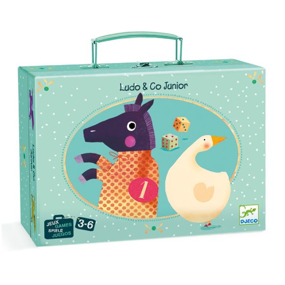 Djeco Társasjáték klasszikus - Társasjáték készlet, 2 játék, 3-6 év - Ludo and Co. Junior
