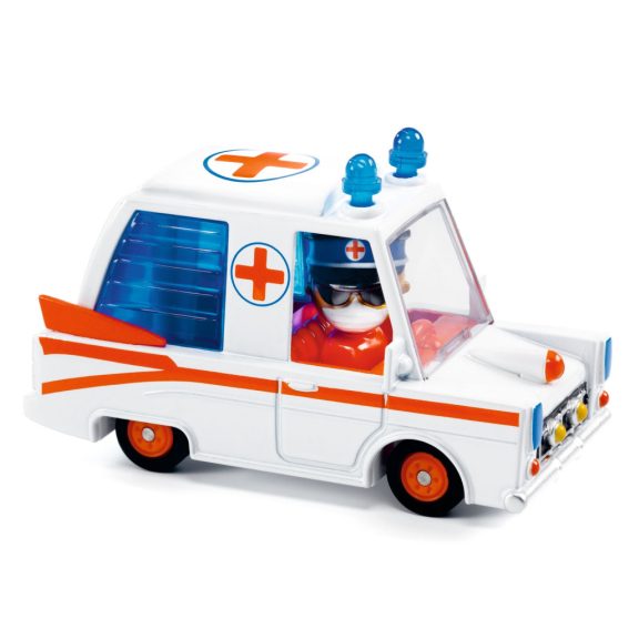 CRAZY MOTORS játékautó - Menő Mentő - Hurry Ambulance CRAZY MOTORS játékautó - Menő Mentő - Hurry Ambulance
