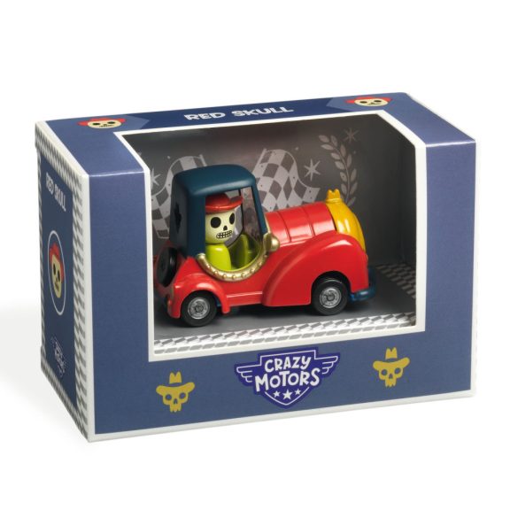 CRAZY MOTORS játékautó - Piros kobak - Red Skull CRAZY MOTORS játékautó - Piros kobak - Red Skull