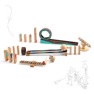   Építőjáték - Sokasodó gördülő, 28 db-os - Zig and Go - Roll