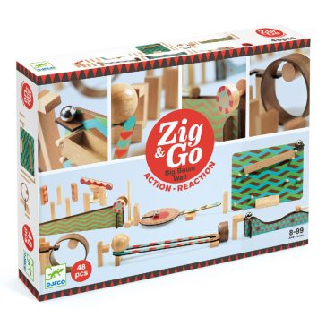   Építőjáték - Sokasodó golyózó, 48 db-os - Zig and Go - Big Boum Wall
