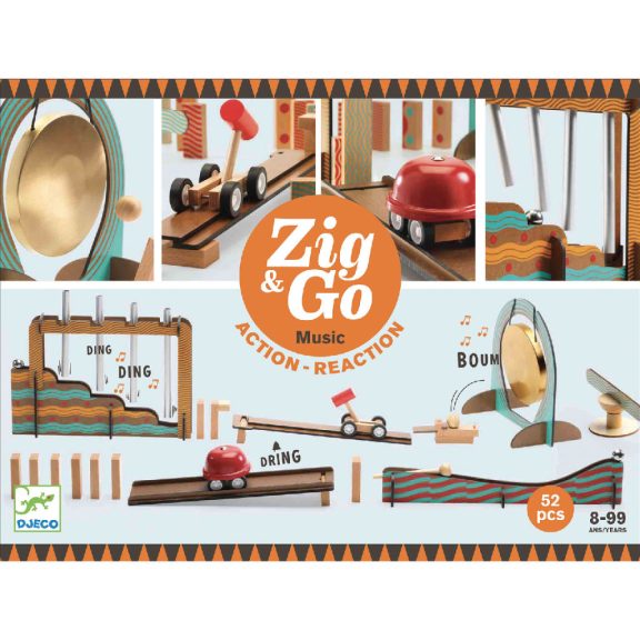 Építőjáték - Sokasodó muzsikáló, 52 db-os - Zig and Go - Music
