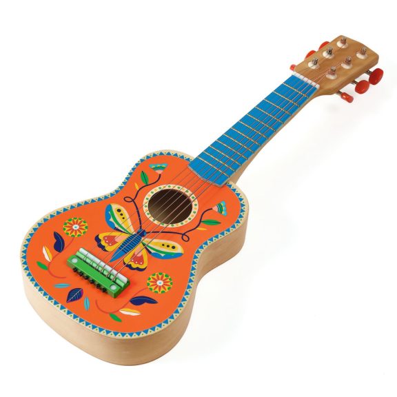 Djeco Játékhangszer - Kisgitár, 6 húros - Guitar 6 metal strings - Small size Djeco Játékhangszer - Kisgitár, 6 húros - Guitar 6 metal strings - Small size