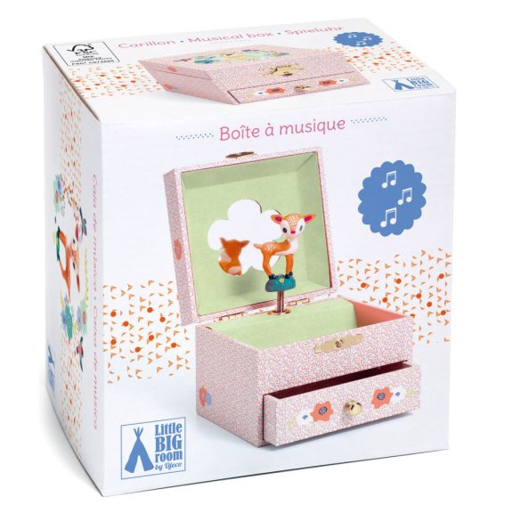 Zenélő ékszerdoboz - Szende őz - Wood fawn