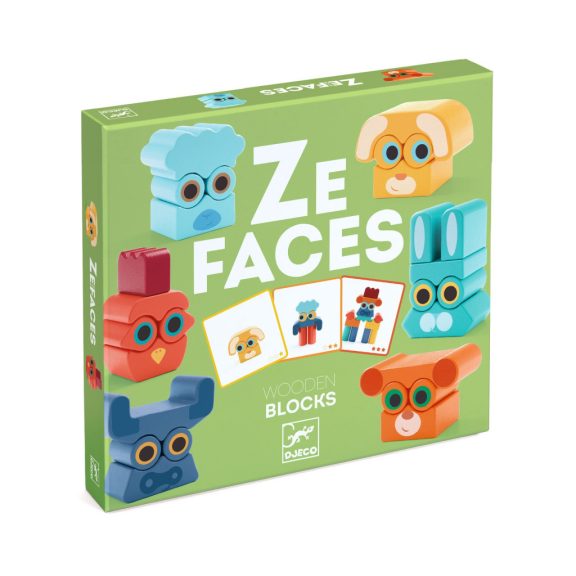 Djeco Építőjáték - Arc-balansz - Ze Faces Djeco Építőjáték - Arc-balansz - Ze Faces