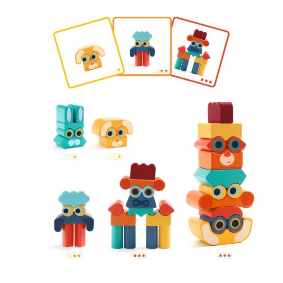 Djeco Építőjáték - Arc-balansz - Ze Faces Djeco Építőjáték - Arc-balansz - Ze Faces