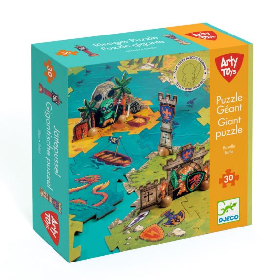 Arty Toys Óriás puzzle - Kalóz és lovag birodalom, 30 db-os - Giant puzzle-Battle Arty Toys Óriás puzzle - Kalóz és lovag birodalom, 30 db-os - Giant puzzle-Battle