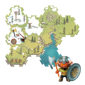   Djeco Arty Toys Óriás puzzle - Barbárok birodalma, 15-db-os - Puzzl’Up Alric Barbarious