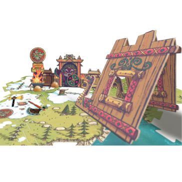   Djeco Arty Toys Óriás puzzle - Barbárok birodalma, 15-db-os - Puzzl’Up Alric Barbarious