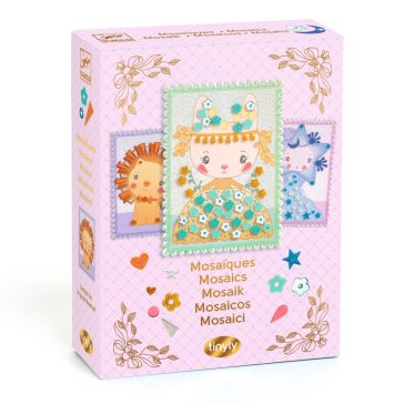   Djeco TINYLY kreatív - Mozaikkép készítés, Margi és barátai - Mosaics Margo & Co