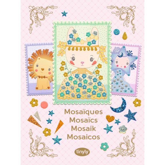 Djeco TINYLY kreatív - Mozaikkép készítés, Margi és barátai - Mosaics Margo & Co