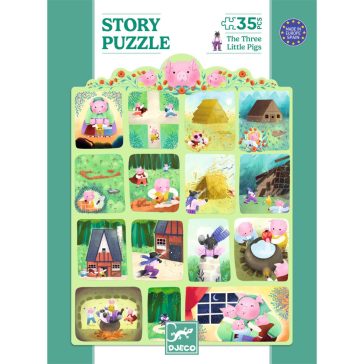   Mese puzzle - A három kismalac, 35 db-os - The Three Little Pigs