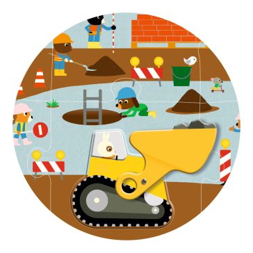  Óriás puzzle - Építkezés, 12+5 db-os - Construction site