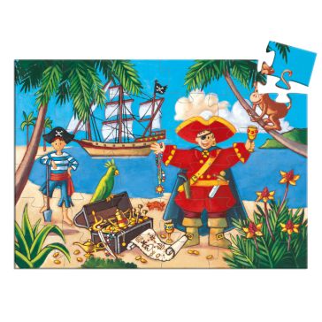   Formadobozos puzzle - Kalózok kincse, 36 db-os - The pirate and his treasure
