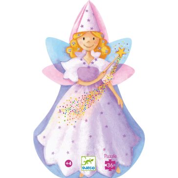   Formadobozos puzzle - Tündér és az egyszarvú, 36 db-os - The fairy and the unicorn