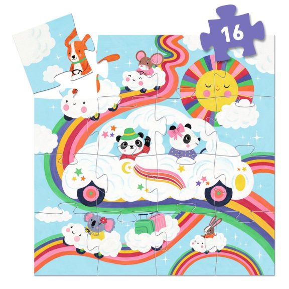 Djeco Formadobozos puzzle - Felhőjáró, 16 db-os - Cloud car Djeco Formadobozos puzzle - Felhőjáró, 16 db-os - Cloud car