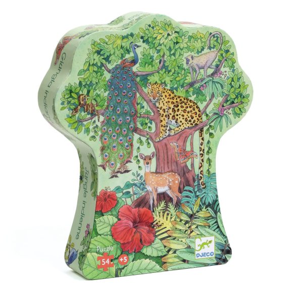 Djeco Formadobozos puzzle - Indiai dzsungel, 54 db-os - Indian jungle Djeco Formadobozos puzzle - Indiai dzsungel, 54 db-os - Indian jungle