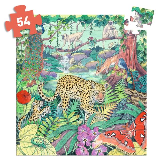 Djeco Formadobozos puzzle - Indiai dzsungel, 54 db-os - Indian jungle Djeco Formadobozos puzzle - Indiai dzsungel, 54 db-os - Indian jungle