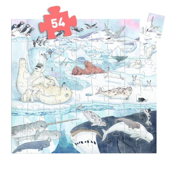 Djeco Formadobozos puzzle - Élet a sarkvidéken, 54 db-os - Polar softness Djeco Formadobozos puzzle - Élet a sarkvidéken, 54 db-os - Polar softness