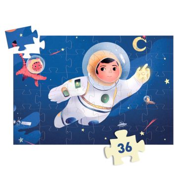   Formadobozos puzzle - Űrhajós a holdon, 36 db-os - An astronaut on the moon