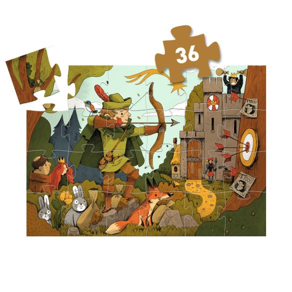 Djeco Formadobozos puzzle - Robin Hood, 36 db-os - Robin Hood