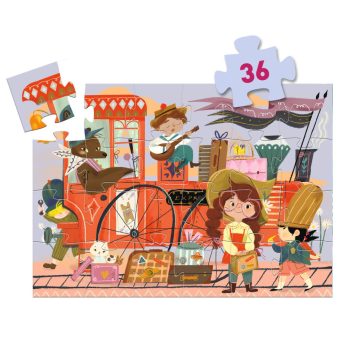   Formadobozos puzzle - Mia utazása, 36 db-os - Mia's Journey