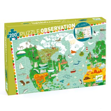   Megfigyeltető puzzle - Lenyűgöző világ, 200 db-os - A round the world + booklet