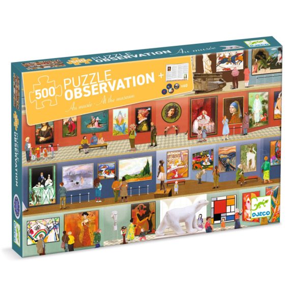 Djeco Megfigyeltető puzzle - A múzeumban, 500 db-os - At the Museum + booklet Djeco Megfigyeltető puzzle - A múzeumban, 500 db-os - At the Museum + booklet