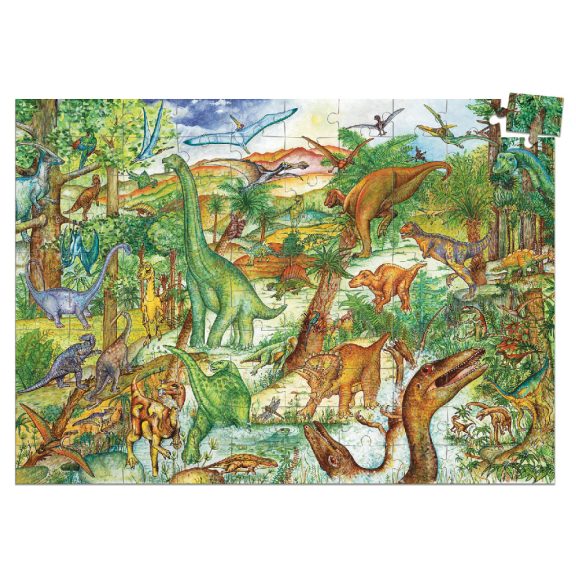 Megfigyeltető puzzle - Dinoszauruszok, 100 db-os - Dinosaurs + booklet