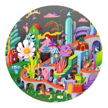   Megfigyeltető puzzle - Őrült város, 200 db-os - Crazy Town