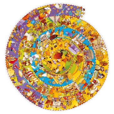   Megfigyeltető puzzle - Történelem, 350 db-os spirál puzzle - History + booklet