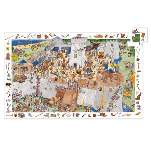 Megfigyeltető puzzle - Bevehetetlen vár, 100 db-os - Fortified castle