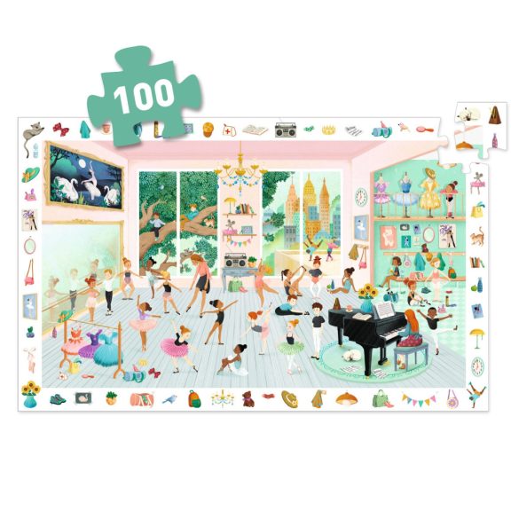 Megfigyeltető puzzle - Balett iskola, 100 db-os - The dance school