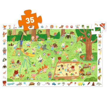   Megfigyeltető puzzle - Kisbarátok a kertben, 35 db-os - Little friends' garden
