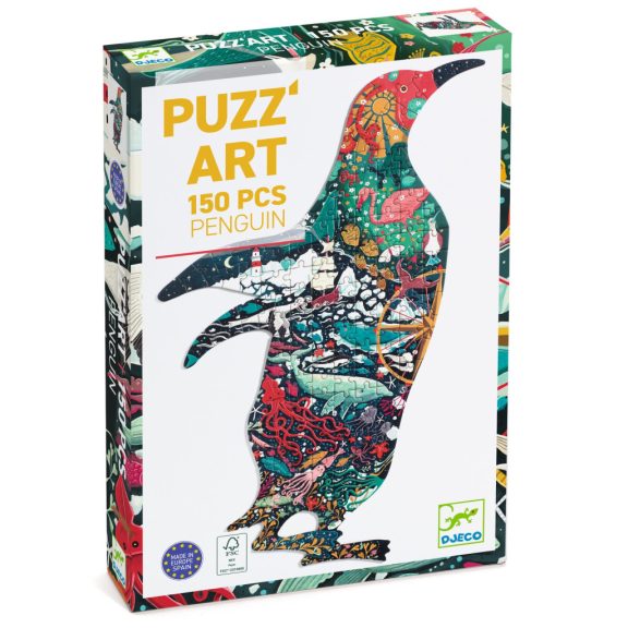 Djeco Művészeti puzzle - Pingvin, 150 db-os - Penguin Djeco Művészeti puzzle - Pingvin, 150 db-os - Penguin