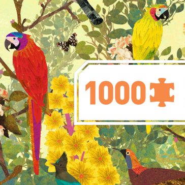   Djeco Művész puzzle - Békés madarak, 1000 db-os - Peaceful birds