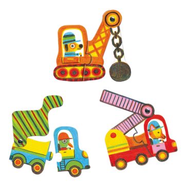   Párositó puzzle - Munkagépek, 12 db-os - Articulo vehicles