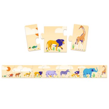   Sorozatkirakó puzzle - Kicsi és nagy, 10 db-os - Smal and big