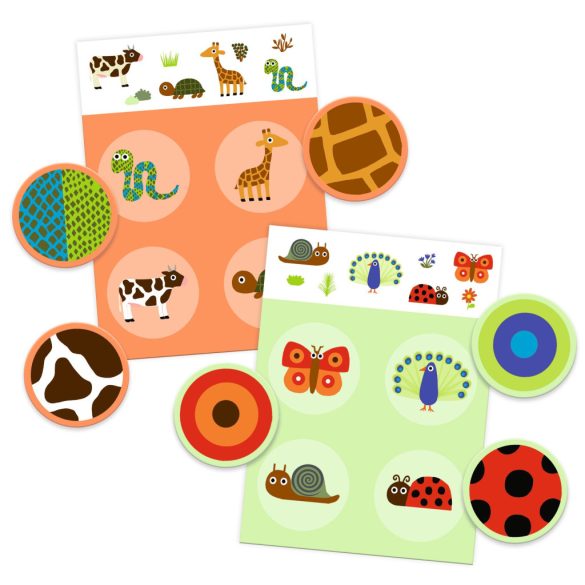 Djeco Társasjáték - Tollas és szőrös - Loto Feathers and Fur