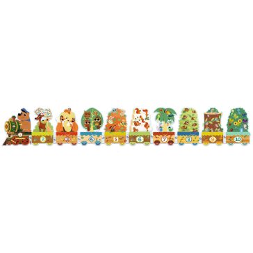 Sorozatkirakó puzzle - 10-ig számolok, 20 db-os - I count