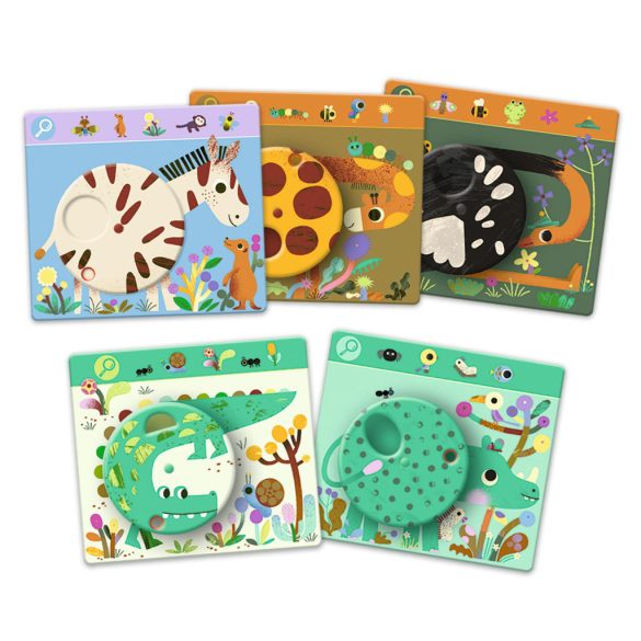 Djeco Fejlesztő játék, megfigyelés - Keress és pörgess, Szavanna - Eduludo Obs Savana