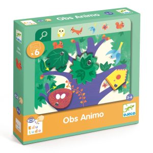 Djeco Fejlesztő játék, megfigyelés - Keress és pörgess, Állatok - Eduludo Obs Animo