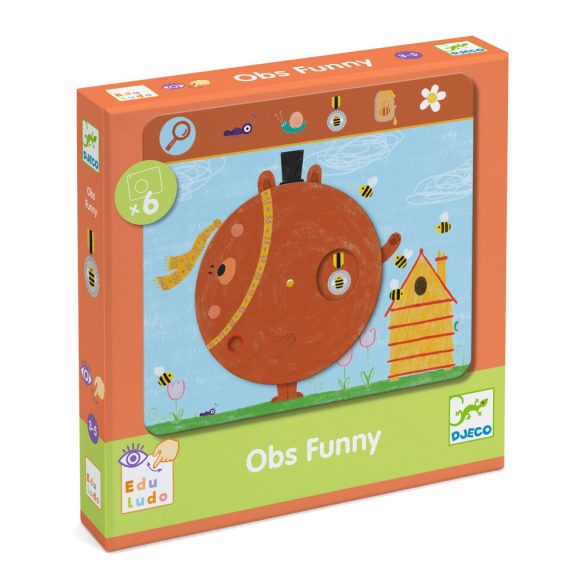 Djeco Fejlesztő játék, megfigyelés - Keress és pörgess, Tréfás - Eduludo Obs Funny