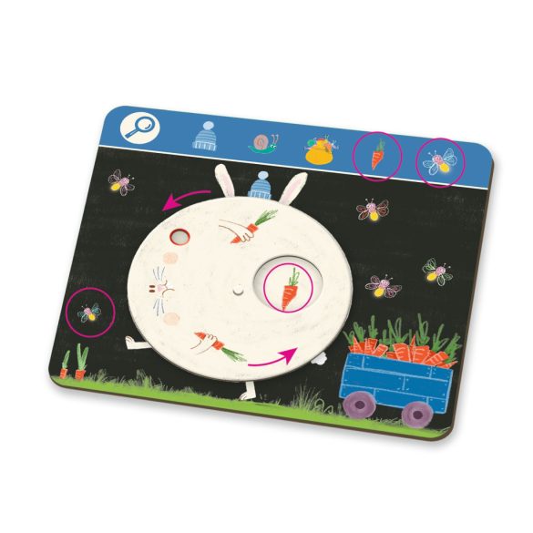 Djeco Fejlesztő játék, megfigyelés - Keress és pörgess, Tréfás - Eduludo Obs Funny