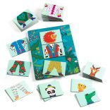 Djeco Fejlesztő játék - Állatdivat, 54 db-os - Eduludo Mix and Match Modanimo