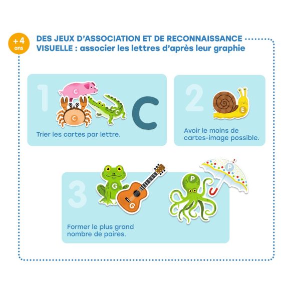 Djeco Fejlesztő játék - Csak Francia nyelvre - Grand coffret Lettres