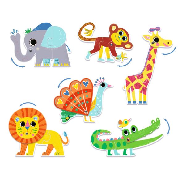 Párosító puzzle - Ormányos - Articulo Animals