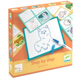 Djeco Rajzolás lépésről lépésre - Mintázat - Eduludo Step by Step Lama and Co